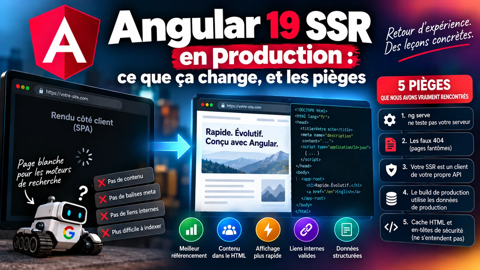 Angular 19 SSR en production : ce que ça change, et les pièges